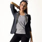Sailor Style Knitted Jersey – Striped Lapel Stretch Fit Top