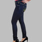 Dopamine Jeans yellow Skinny are Dark wash jeans with practically no fading