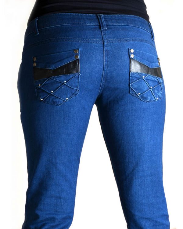 Mid Blue Skinny Jeans with Pin tucks Limited Edition