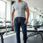 Uni-Sex Indigo Knit Denim Casual Sweat Pants / Joggers