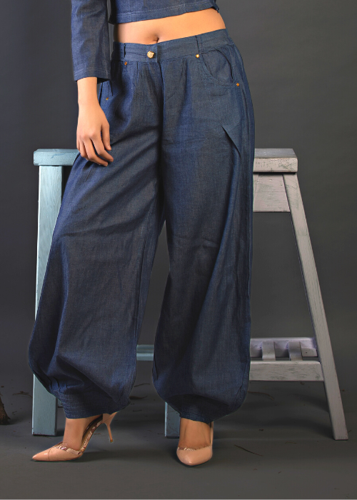 Denim Harem Pants