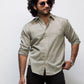 Light Olive Long Sleeve Linen Shirt
