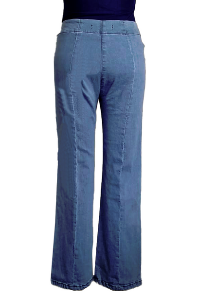 Retro Style Wide Bottom Jeans