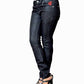 Jet black low rise Denim skinny jeans