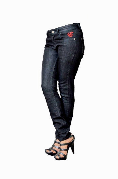 Jet black low rise Denim skinny jeans