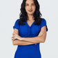 Women’s Braided Royal Blue Knit Top – Elegant & Modern Style