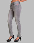 Gray pants worn by a person on a gray background