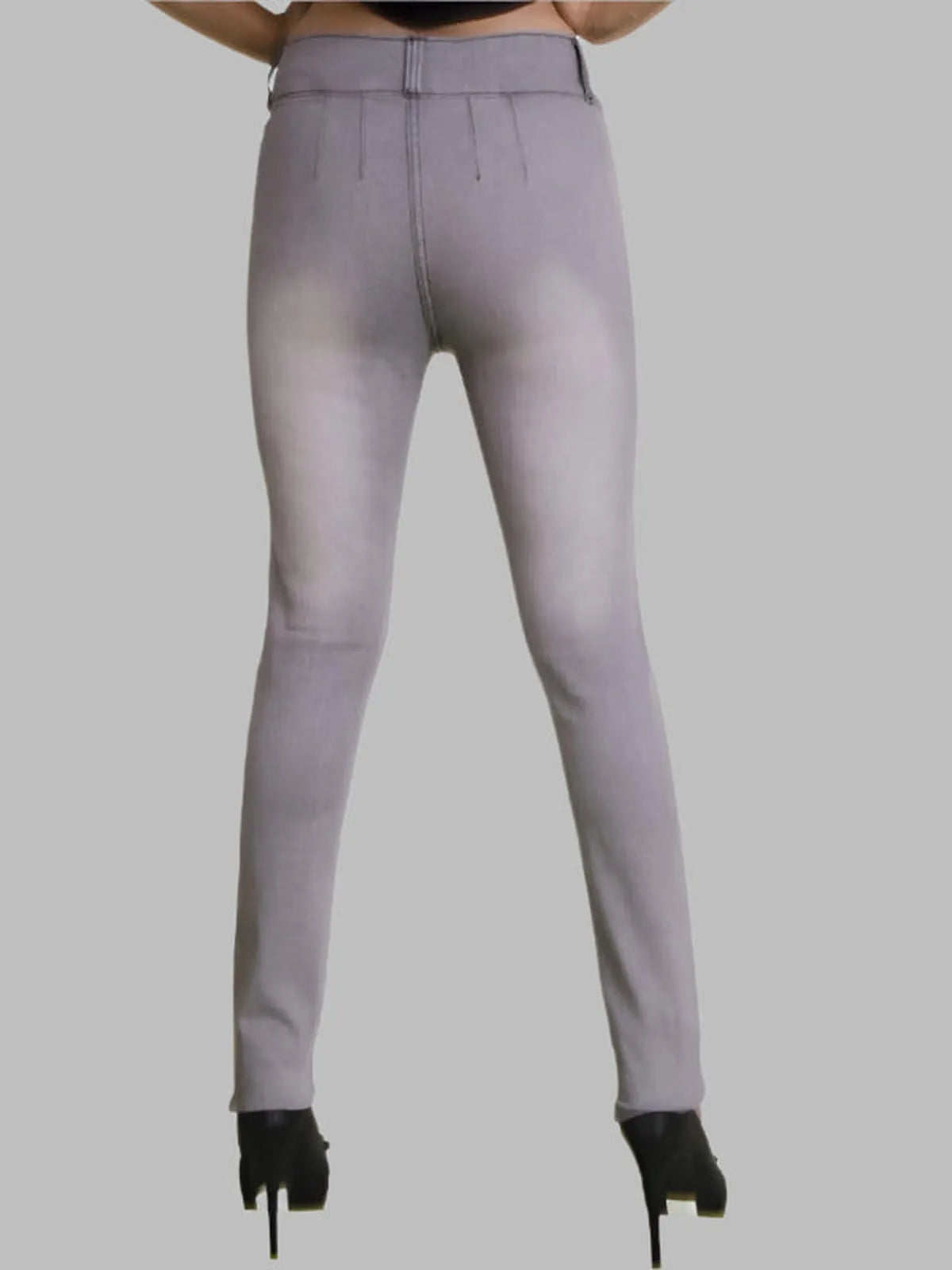 Light gray pants on a plain background