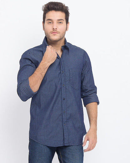 Classic Herringbone Denim Shirt