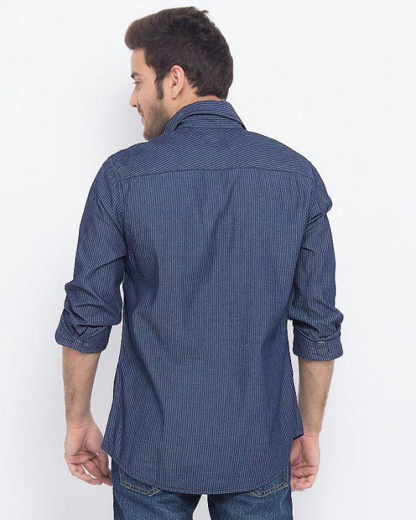 Classic Herringbone Denim Shirt