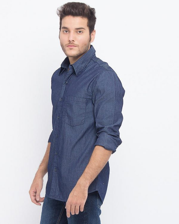 Classic Herringbone Denim Shirt