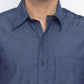 Classic Herringbone Denim Shirt