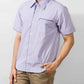 Light Blue Cotton Shirt With Micro Check Design