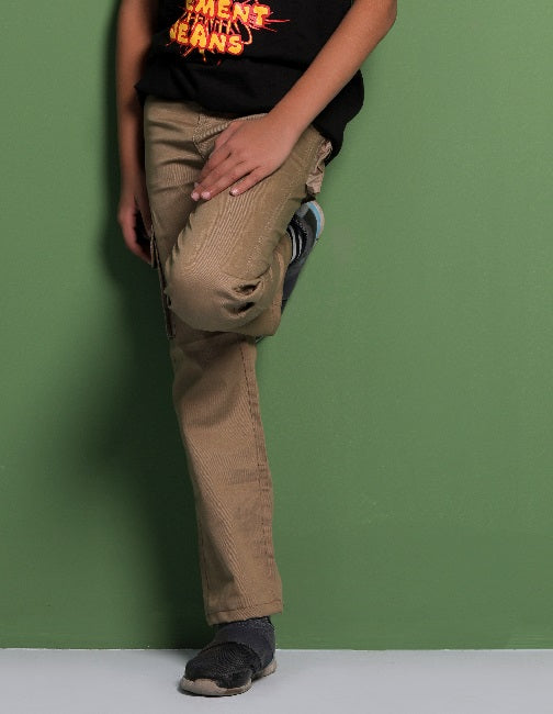 Boys Khaki Cargo Pants