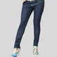 Dopamine Jeans green Skinny are Dark wash jeans with practically no fading
