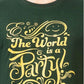 Green “The World Is a Party” Graphic