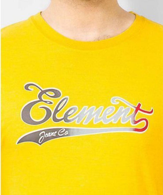 Yellow Crew Neck Graphic Tee
