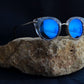 Cat Eyes Sunglasses With Blue Reflective Lens