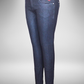 Dark wash low rise Skinny Jeans with tonal stitching