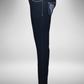 Dark Blue mid rise skinny jeans with white stitching