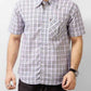 White Cotton Yarn Dyed Plaid Shirt