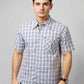 White Cotton Yarn Dyed Plaid Shirt