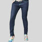 Dopamine Jeans green Skinny are Dark wash jeans with practically no fading