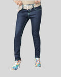 Dopamine Jeans green Skinny are Dark wash jeans with practically no fading