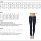 Measurement chart for denim and pants with size chart and clothing fit information.