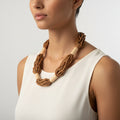 wooden pipe beads nacklace 