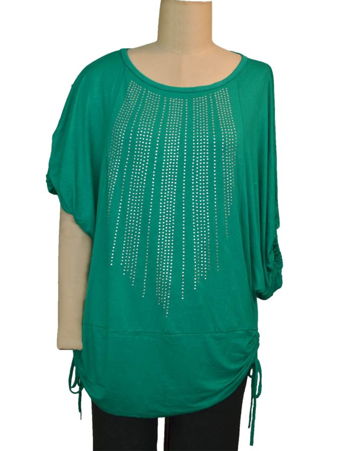 Crystallized Poncho Style Top