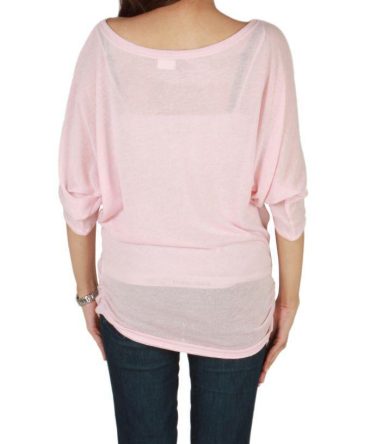 Women’s Pink Cotton Sweater Knit Over Shirt.