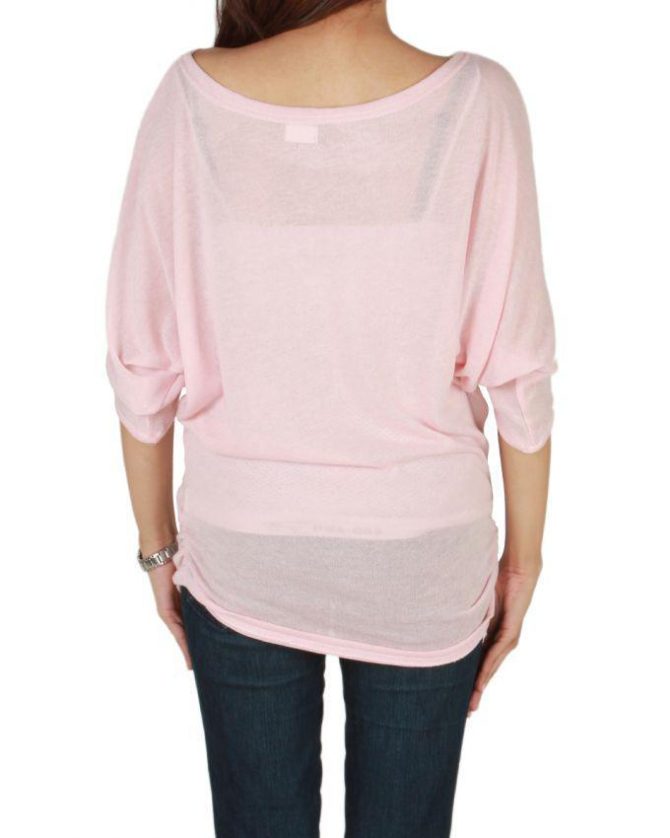 Women’s Pink Cotton Sweater Knit Over Shirt.