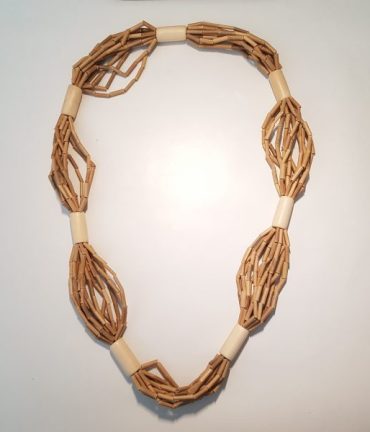 Wooden Beaded Garland Necklace