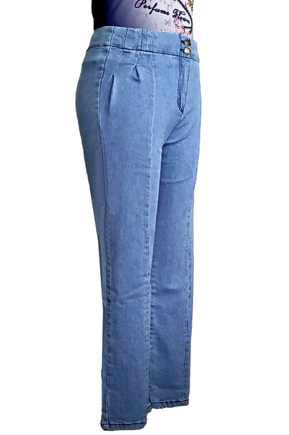 Retro Style Wide Bottom Jeans