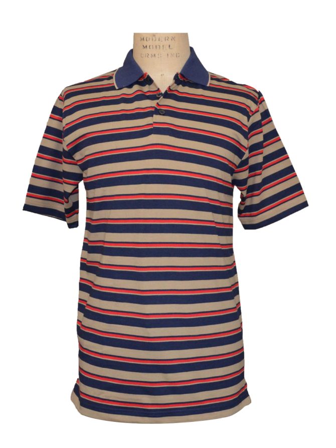 Yarn Dyed Stripped Polo Shirt