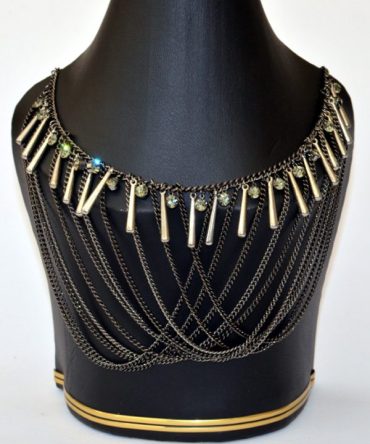 Bohemian Style Princess Crystallized Necklace With Chains