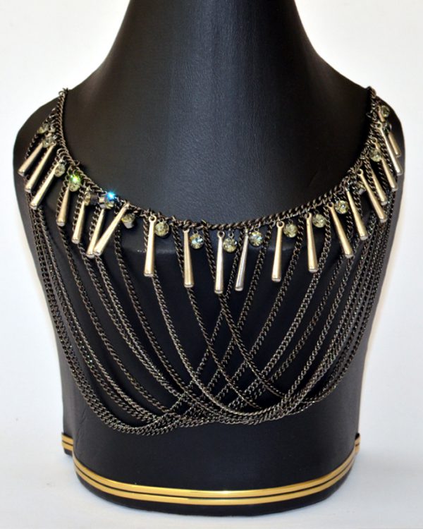 Bohemian Style Princess Crystallized Necklace With Chains