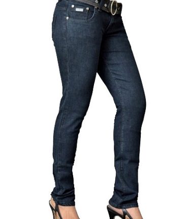 Midnight Blue mid rise Skinny Jeans with tonal stitching