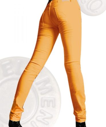 Orange Coloured mid-rise Skinny Jeans