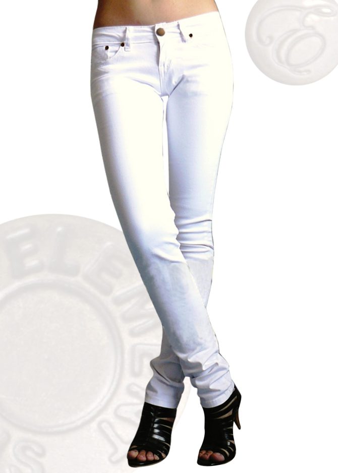 White mid-rise Skinny Jeans for girl