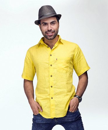 Yellow Irish Linen Shirt