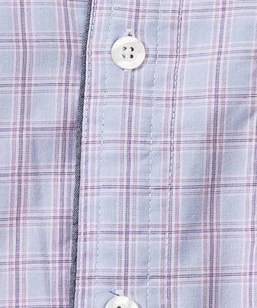 Light Blue Cotton Shirt With Micro Check Design